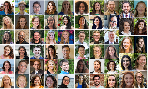 A collage of bio photos of all 69 Knauss Fellows for the 2019 cohort