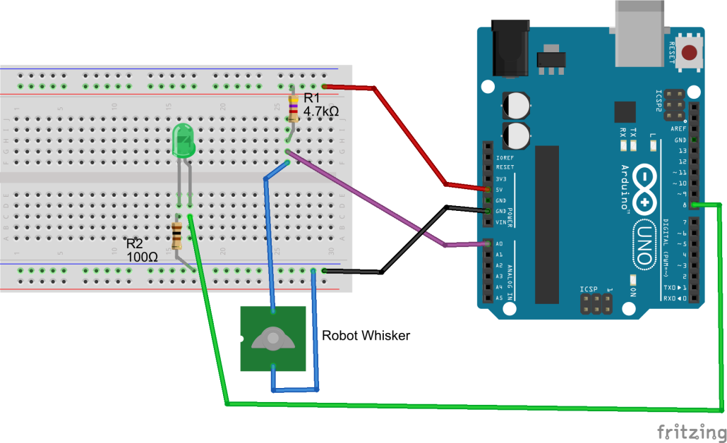 Rendering of test circuit done on Fritzing