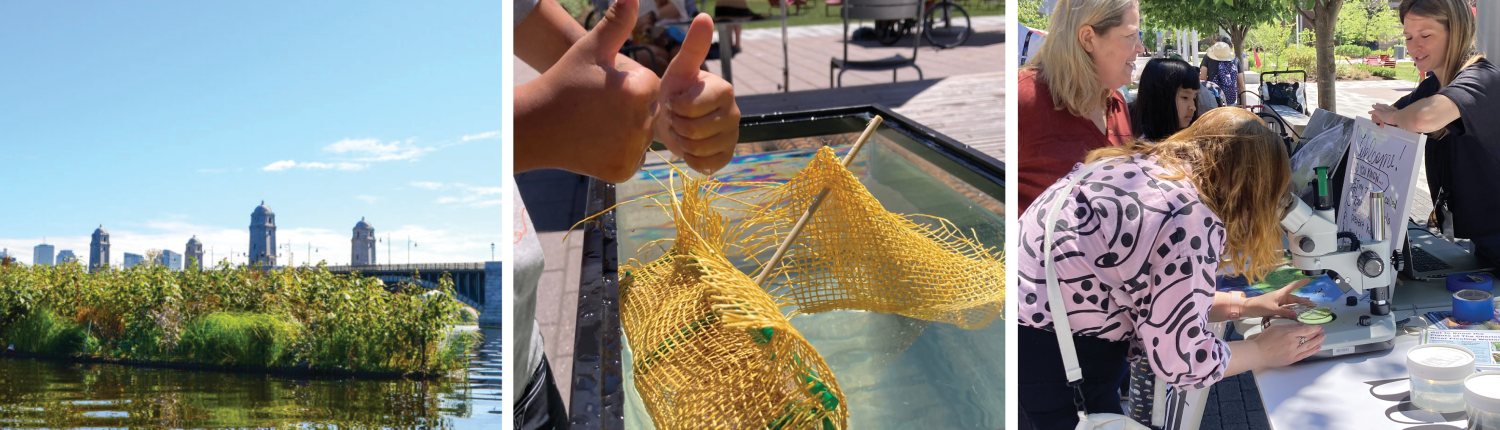 The Charles River Floating Wetland and hands-on activities from the last LEAP Lab