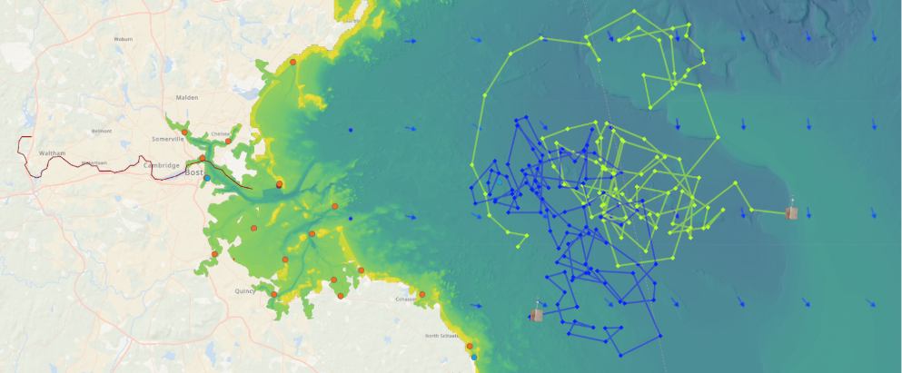 A map from the new marine debris visualization interface