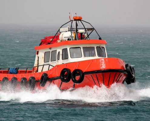 A Coast Guard boat